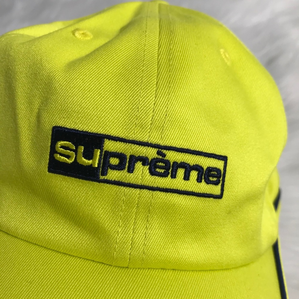 Supreme Authentic 6-Panel Cap Hat Bright Yellow - Picture 7 of 9